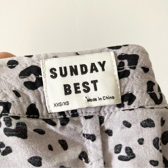 Aritzia Sunday Best Purple Leopard Print Open Drape Dolman Cardigan XXS/XS - Picture 2 of 5